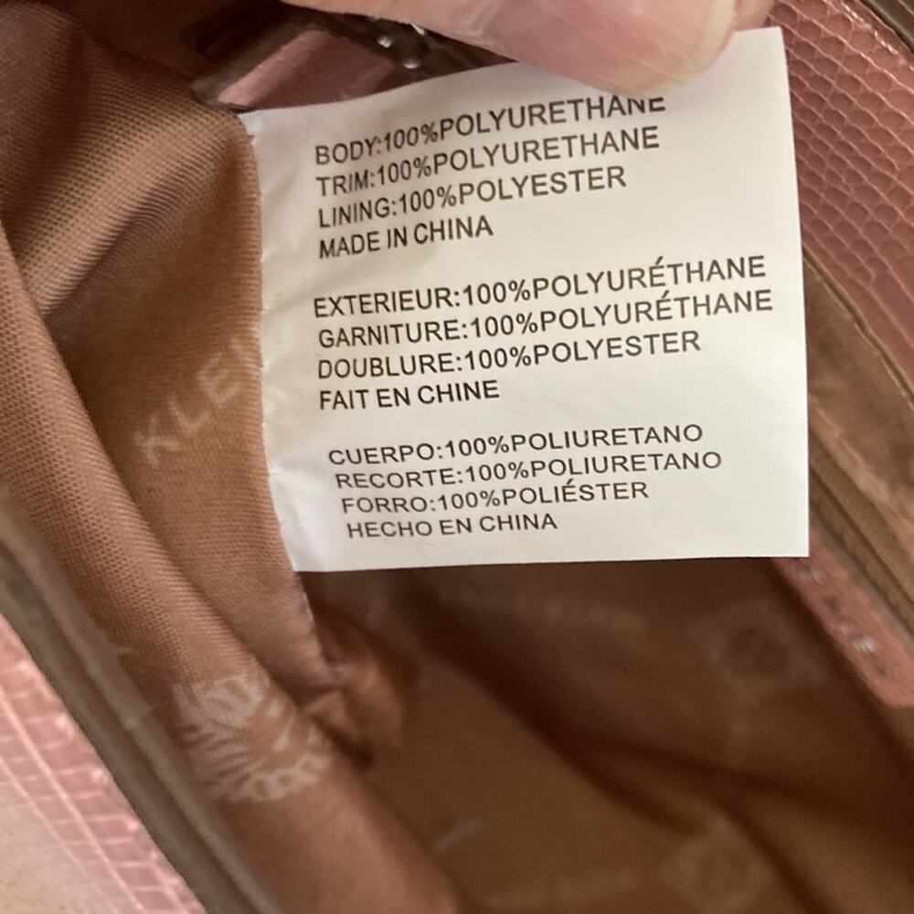 Anne Klein PU Satchel Purse Pocketbook Dusty Rose Carry Handle & Shoulder Strap - Picture 8 of 10